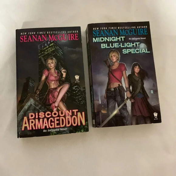 2 INCRYPTID paperb seanan McGuire blue-light armageddon, science fiction books - Picture 1 of 6